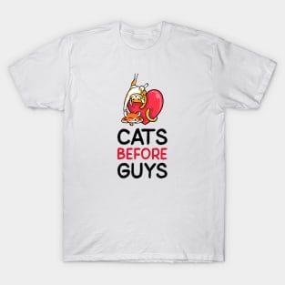 Cats Before Guys - Pet T-Shirt